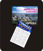 CALENDÁRIO DE BOLSO - Papel Couchê 300g - A Partir de