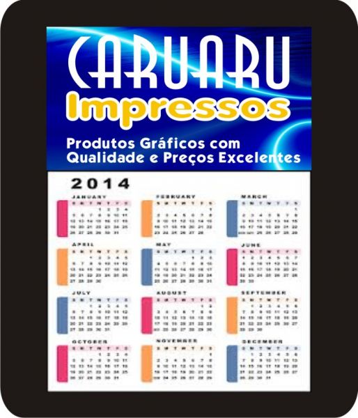 CALENDÁRIO DE PAREDE - Papel 300g - A Partir de